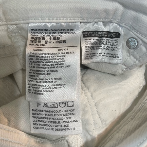 Levi’s White 311 Shaping Skinny Denim Jeans Size 26 - Picture 10 of 11